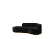 Ella Black Velvet Chaise Lounge - ELLABLACK-CH