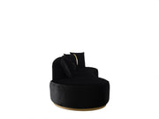 Ella Black Velvet Chaise Lounge - ELLABLACK-CH