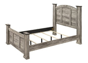 Ella - Mae Rustic Brown King Poster Bed - Gate FurnitureKing Bed