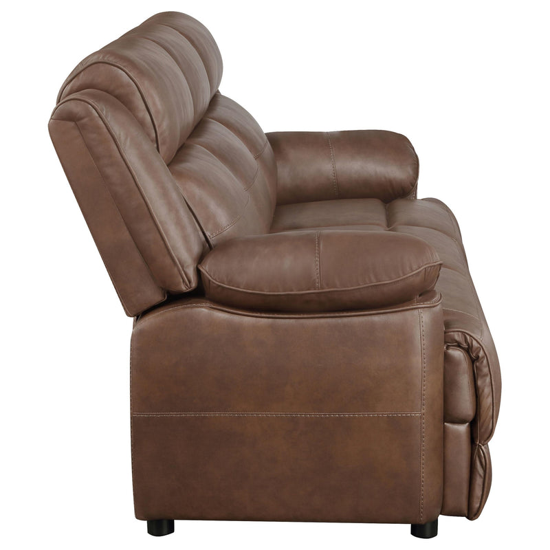 Ellington 2-piece Upholstered Padded Arm Sofa Set Dark Brown - 508281-S2