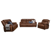 Ellington 3-piece Upholstered Padded Arm Sofa Set Dark Brown - 508281-S3