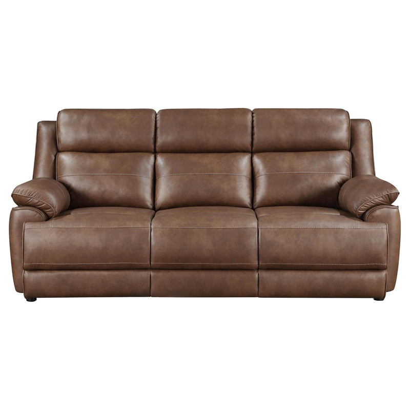 Ellington 3-piece Upholstered Padded Arm Sofa Set Dark Brown - 508281-S3