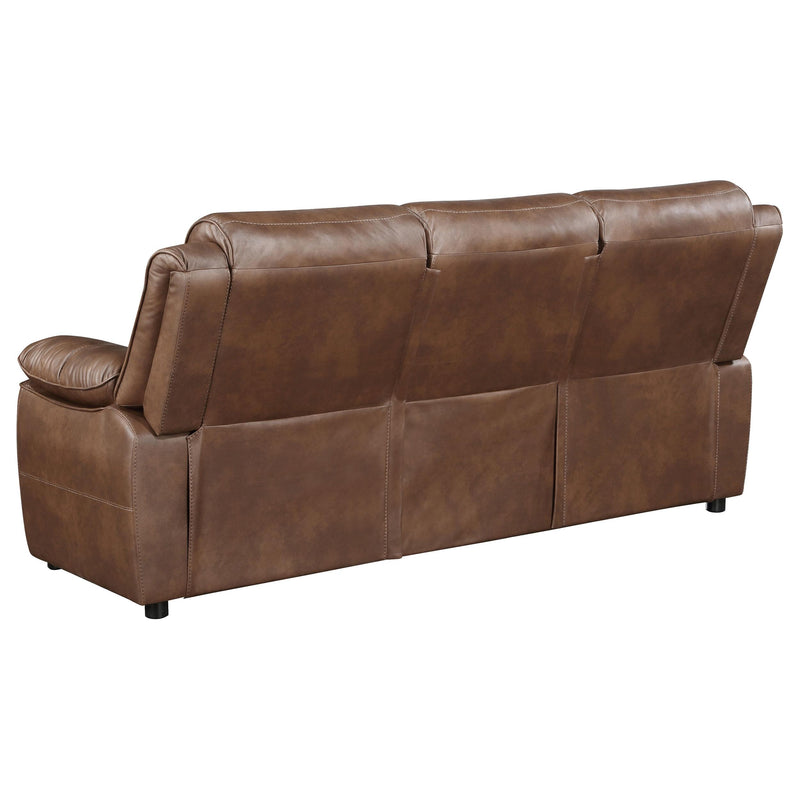 Ellington 3-piece Upholstered Padded Arm Sofa Set Dark Brown - 508281-S3