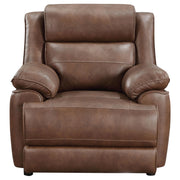 Ellington Upholstered Padded Arm Accent Chair Dark Brown - 508283