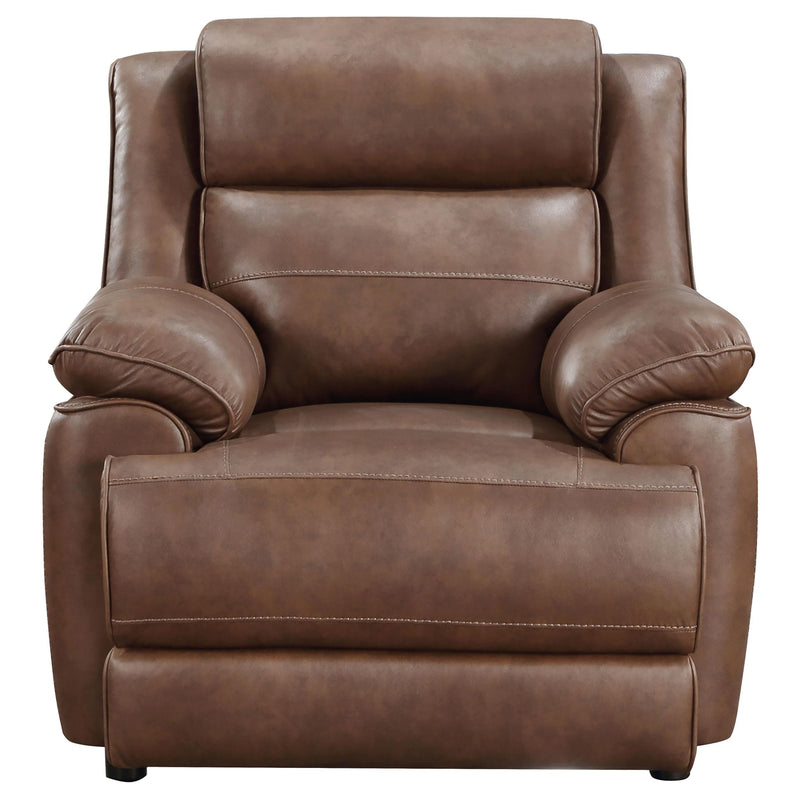 Ellington Upholstered Padded Arm Accent Chair Dark Brown - 508283