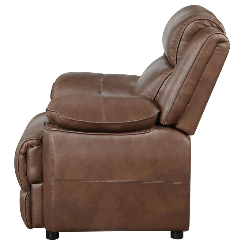 Ellington Upholstered Padded Arm Accent Chair Dark Brown - 508283