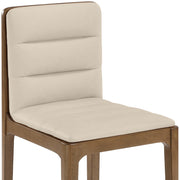 Ellis Cane And Vegan Leather Upholstered Dining Chair in Beige, Set of 2 - 88050Beige-C