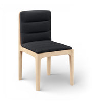 Ellis Cane And Vegan Leather Upholstered Dining Chair in Black, Set of 2 - 88047Black-C