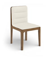 Ellis Cane And Vegan Leather Upholstered Dining Chair in Cream, Set of 2 - 88050Cream-C