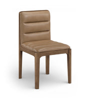 Ellis Cane And Vegan Leather Upholstered Dining Chair in Tan, Set of 2 - 88050Tan-C