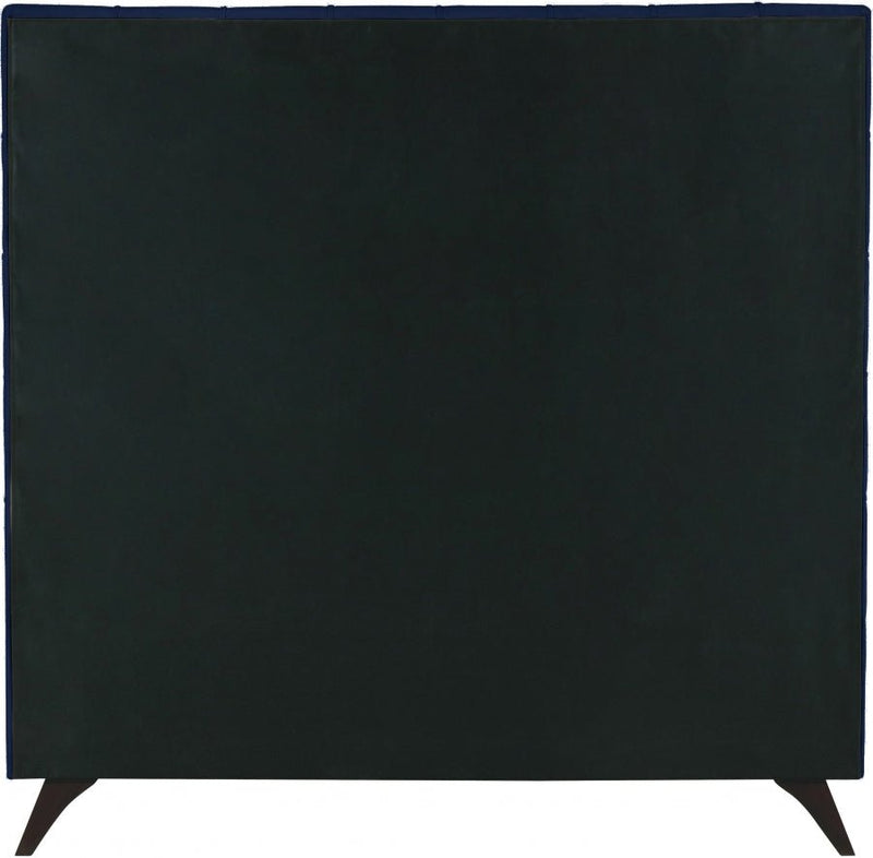 Elly Velvet Full Bed Blue - EllyNavy-F