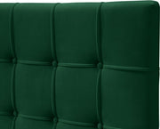 Elly Velvet Full Bed Green - EllyGreen-F