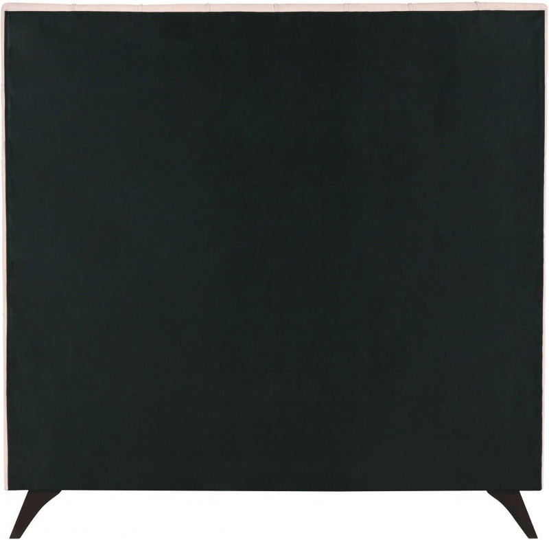 Elly Velvet Queen Bed Pink - Gate FurnitureQueen Bed
