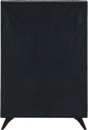 Elly Velvet Twin Bed Grey - Gate FurnitureTwin Bed