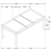 Elodie 5-piece Rectangular Extension Leaf Dining Set Black - 121221-S5