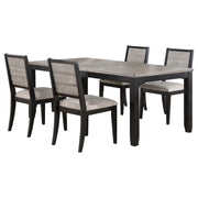 Elodie 5-piece Rectangular Extension Leaf Dining Set Black - 121221-S5