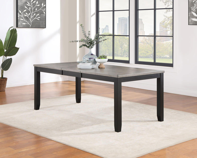 Elodie Rectangular 78-inch Extension Leaf Dining Table Black - 121221