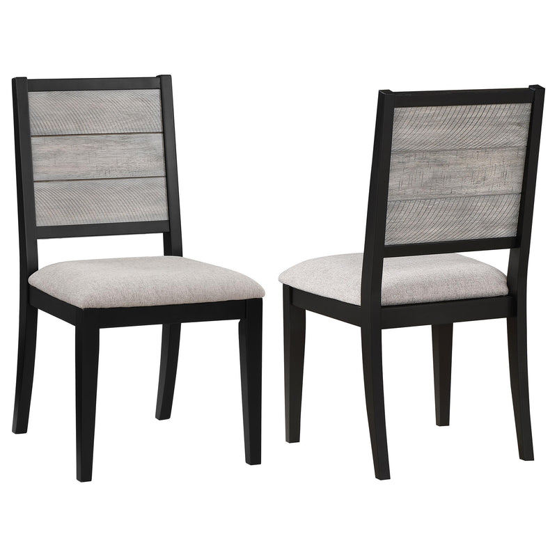 Elodie Wood Dining Side Chair Grey and Black (Set of 2) - 121222