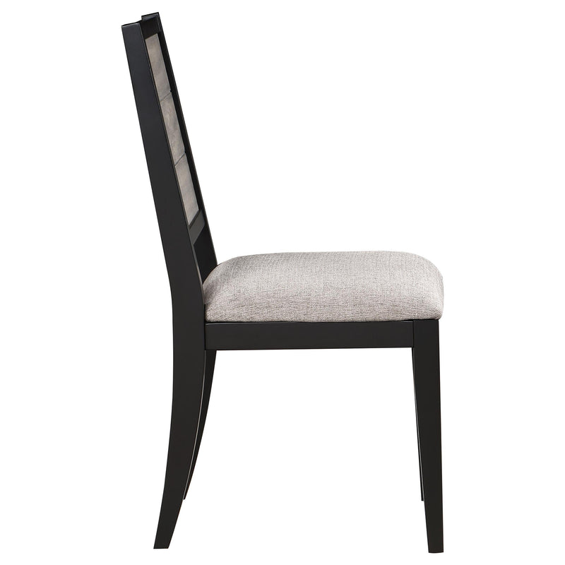 Elodie Wood Dining Side Chair Grey and Black (Set of 2) - 121222
