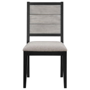 Elodie Wood Dining Side Chair Grey and Black (Set of 2) - 121222