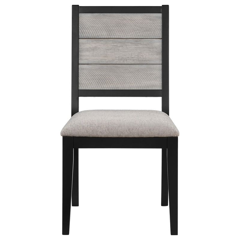 Elodie Wood Dining Side Chair Grey and Black (Set of 2) - 121222