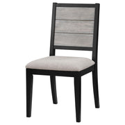Elodie Wood Dining Side Chair Grey and Black (Set of 2) - 121222