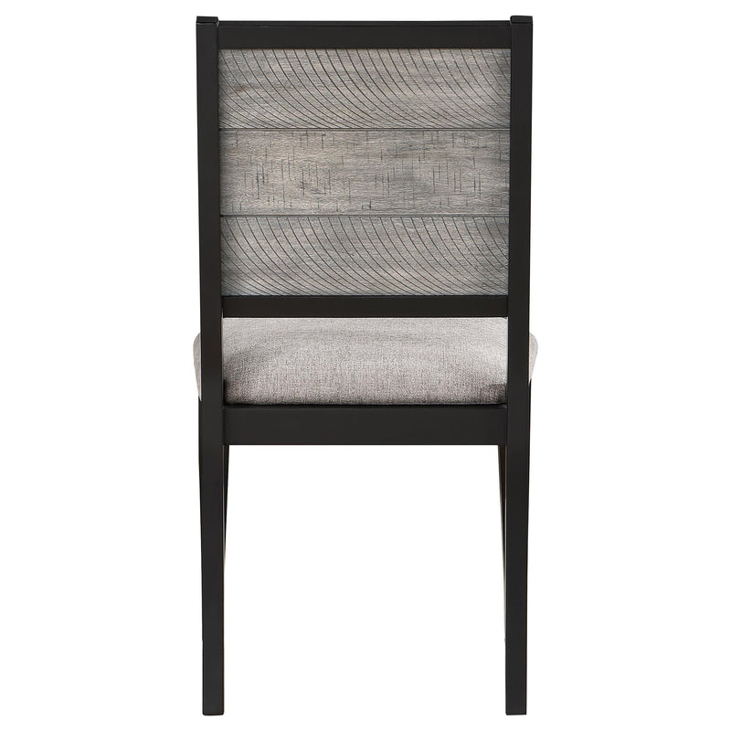 Elodie Wood Dining Side Chair Grey and Black (Set of 2) - 121222