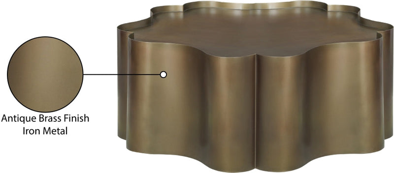 Eloise Iron Coffee Table in Gold - 99022Gold-CT