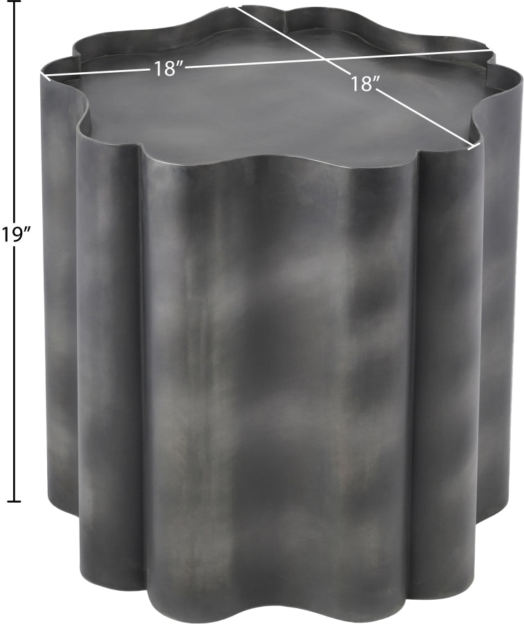 Eloise Iron End Table in Black - 99022Black-ET