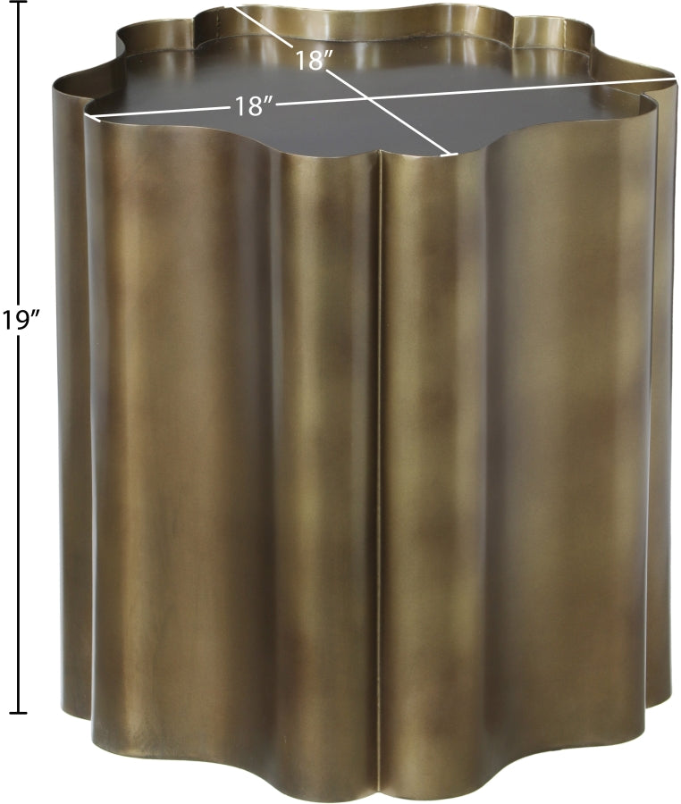 Eloise Iron End Table in Gold - 99022Gold-ET
