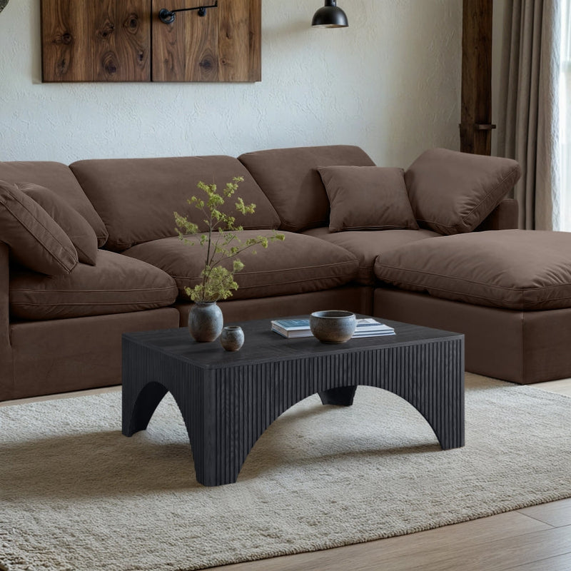 Eloise Oak Veneer Coffee Table in Black - 99089Black-CT