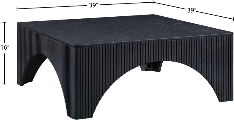 Eloise Oak Veneer Coffee Table in Black - 99089Black-CT