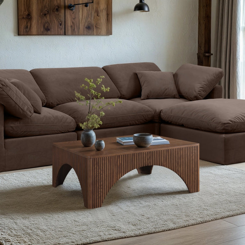 Eloise Oak Veneer Coffee Table in Brown - 99089Brown-CT