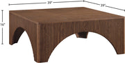 Eloise Oak Veneer Coffee Table in Brown - 99089Brown-CT