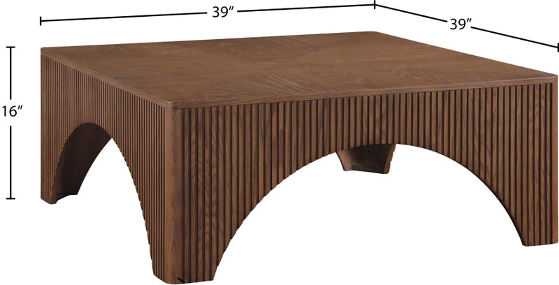 Eloise Oak Veneer Coffee Table in Brown - 99089Brown-CT