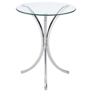 Eloise Round Glass Top Accent Side Table Chrome - 902869