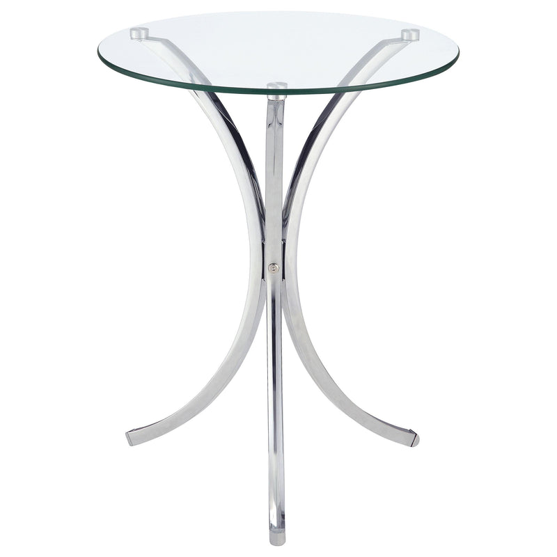 Eloise Round Glass Top Accent Side Table Chrome - 902869