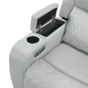 Elonzo Power Motion Loveseat w/Console, LED, Power Headrest & Speaker - LV05901