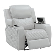 Elonzo Power Motion Recliner w w/LED, Power Headrest & Speaker - LV05902