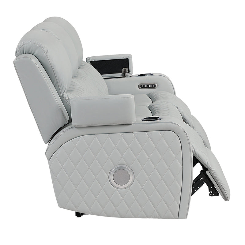 Elonzo Power Motion Sofa w/LED, Power Headrest & Speaker - LV05900