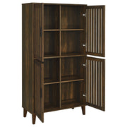 Elouise 4-door Engineered Wood Tall Accent Cabinet Dark Pine - 950335