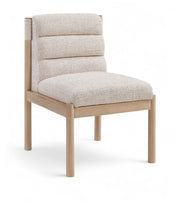 Eloura Linen Textured Fabric Upholstered Dining Chair in Beige, Set of 2 - 88058Beige-C