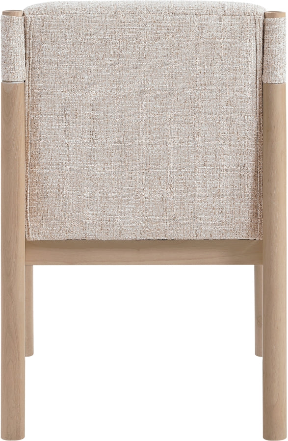 Eloura Linen Textured Fabric Upholstered Dining Chair in Beige, Set of 2 - 88058Beige-C