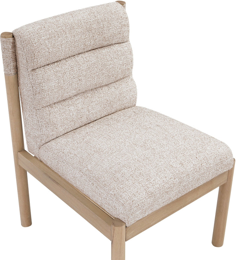Eloura Linen Textured Fabric Upholstered Dining Chair in Beige, Set of 2 - 88058Beige-C