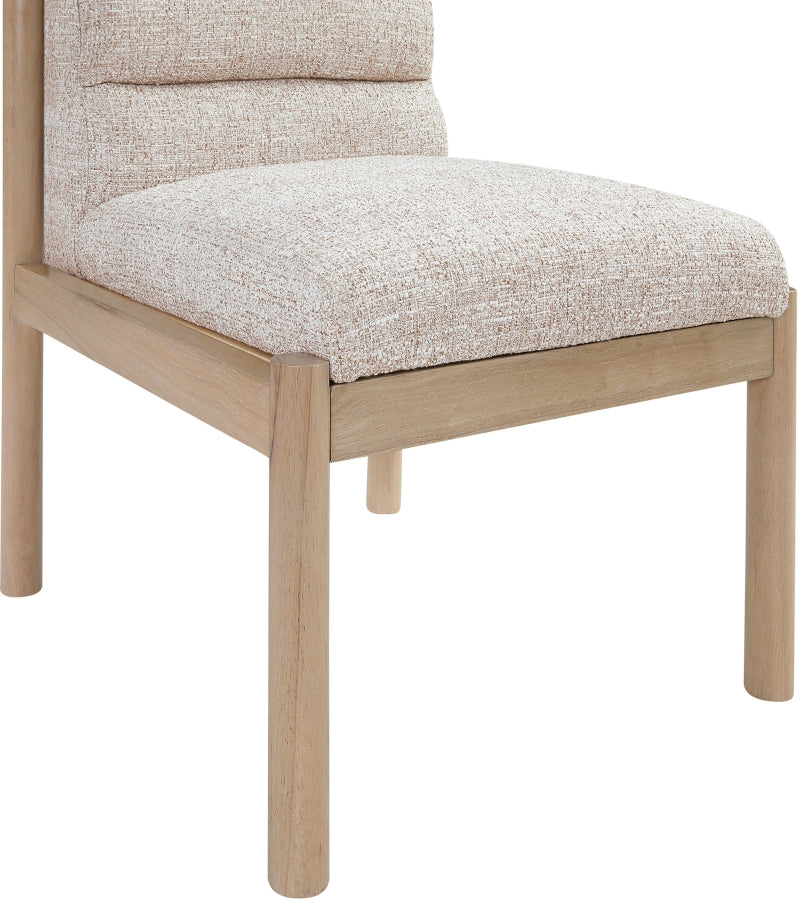 Eloura Linen Textured Fabric Upholstered Dining Chair in Beige, Set of 2 - 88058Beige-C