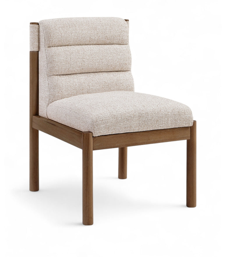 Eloura Linen Textured Fabric Upholstered Dining Chair in Beige, Set of 2 - 88059Beige-C