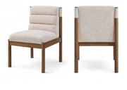 Eloura Linen Textured Fabric Upholstered Dining Chair in Beige, Set of 2 - 88059Beige-C