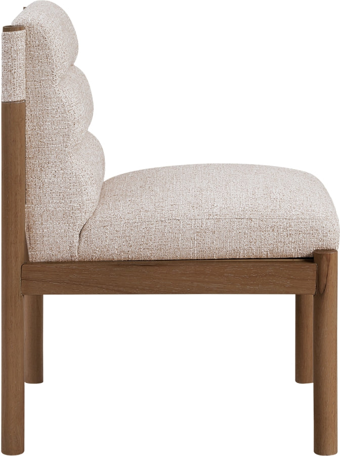 Eloura Linen Textured Fabric Upholstered Dining Chair in Beige, Set of 2 - 88059Beige-C