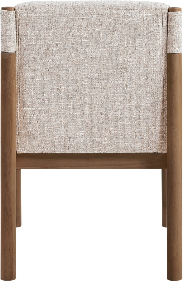 Eloura Linen Textured Fabric Upholstered Dining Chair in Beige, Set of 2 - 88059Beige-C