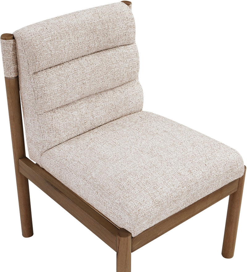 Eloura Linen Textured Fabric Upholstered Dining Chair in Beige, Set of 2 - 88059Beige-C